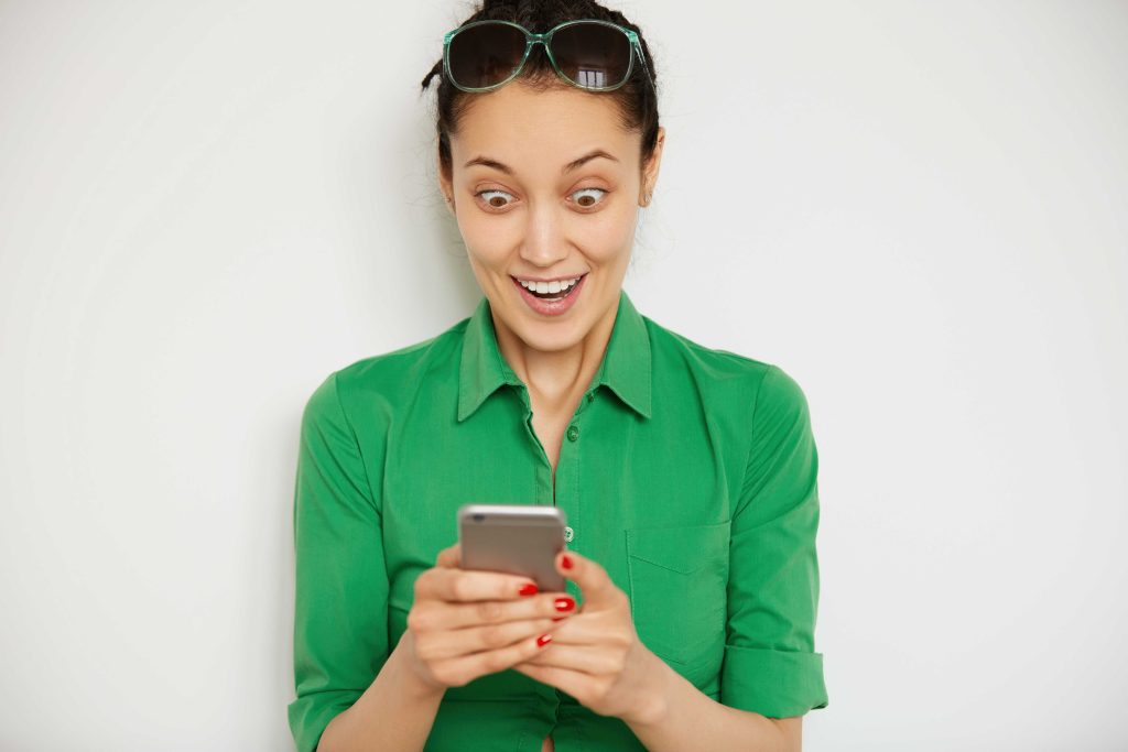 Mobile phone interface showing SMS conversation between recruiter and candidate